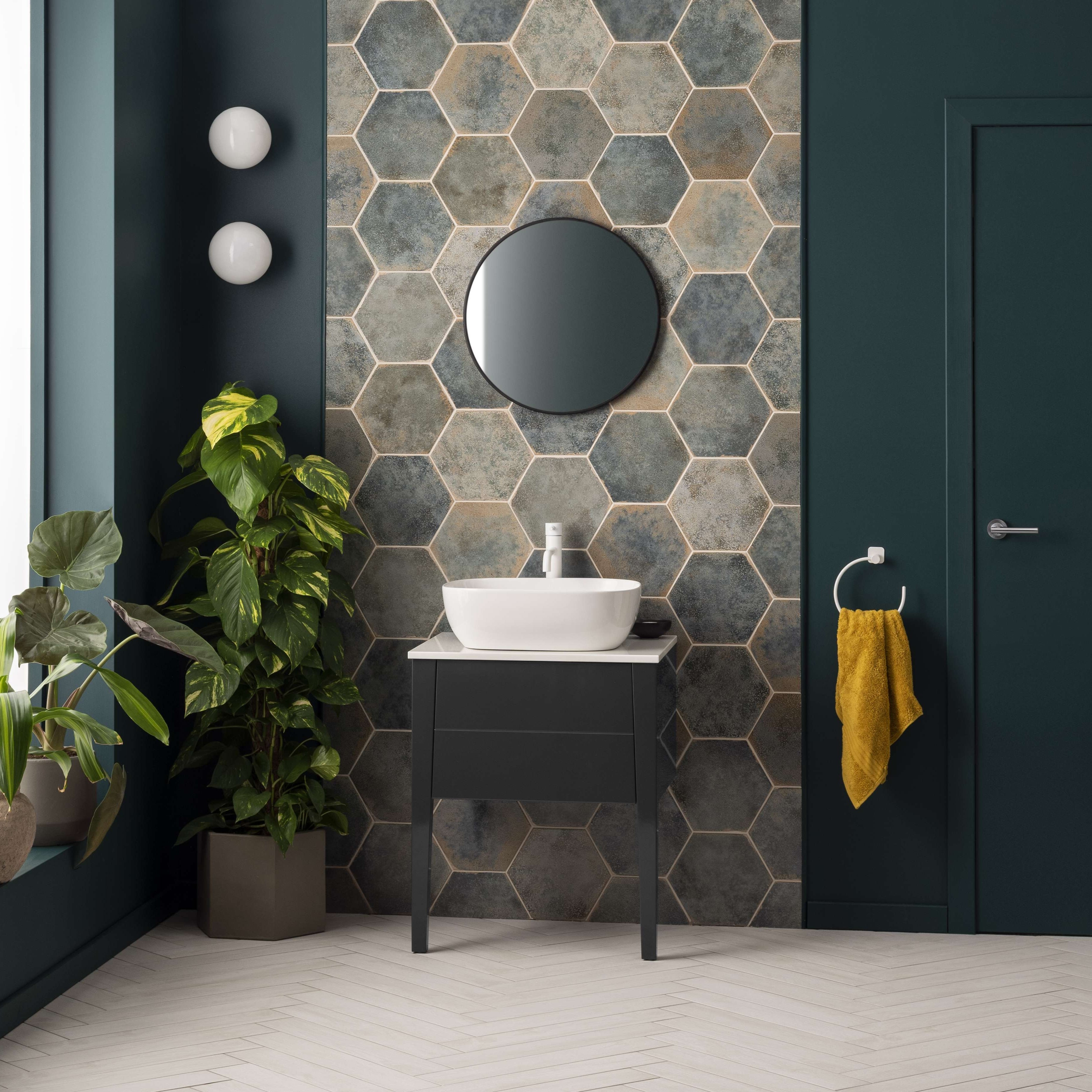 Original Style Tileworks Oken Hexagon Green Tile 20x30cm