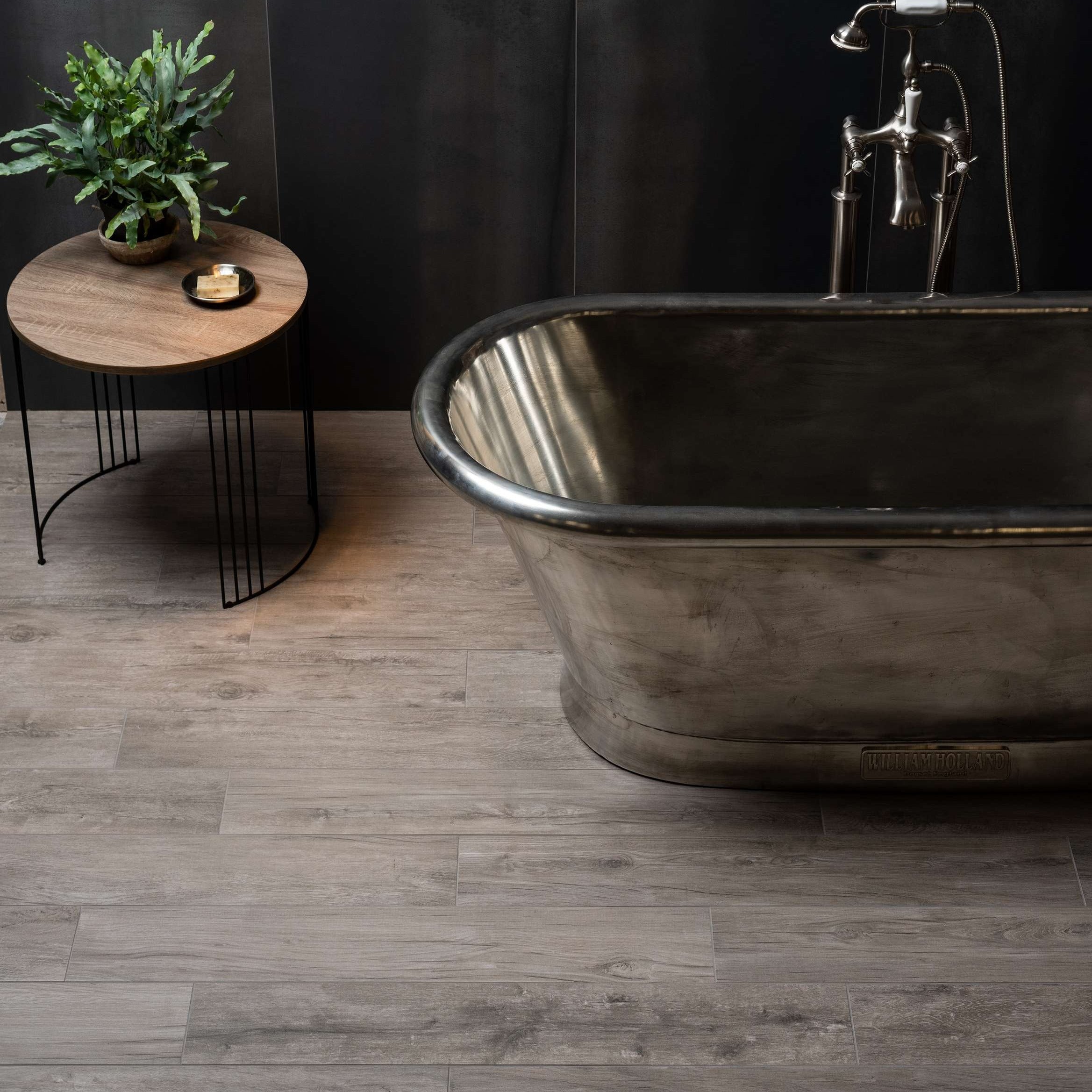 Original Style Tileworks Lignum Grey Slip Resistant Porcelain Wood Effect Tile 17x100cm