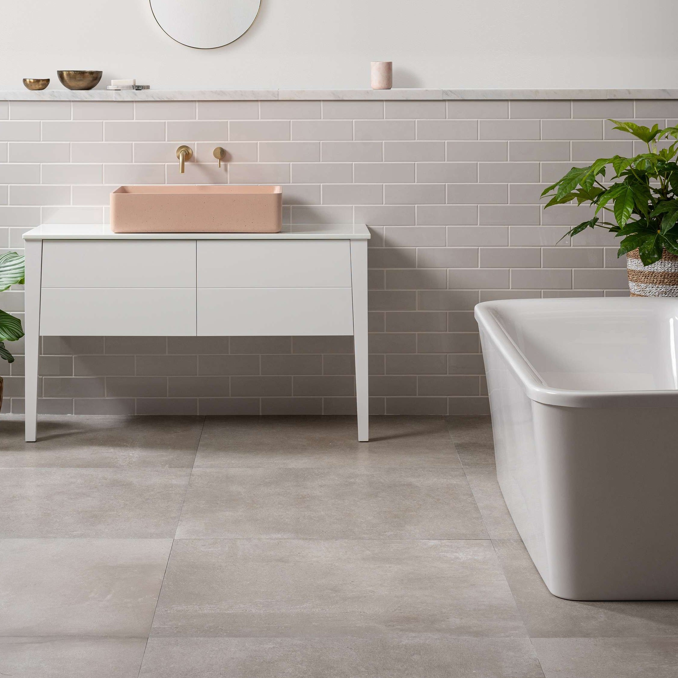 Original Style Tileworks Toronto Grey Rectified Glazed Matt Porcelain Tile 90x90cm