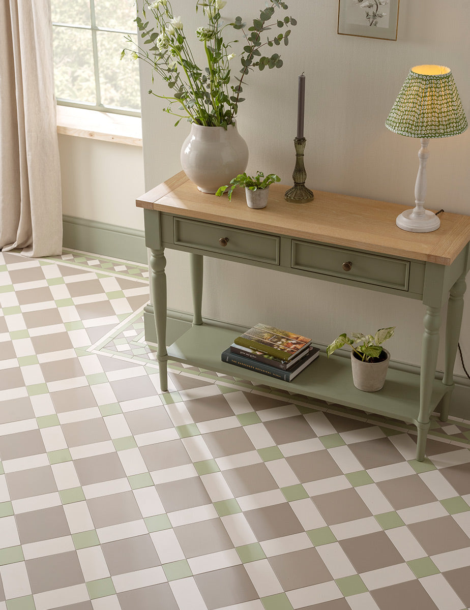 Original Style Victorian Falkirk 3-colour Spring Green Pattern