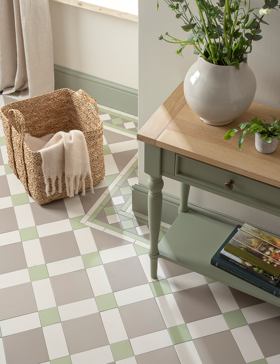 Original Style Victorian Falkirk 3-colour Spring Green Pattern