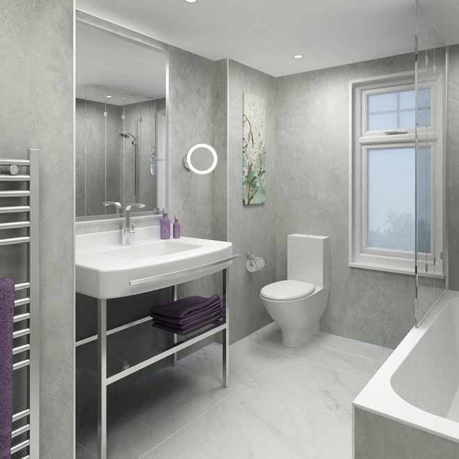Perform Panel Cloudy 1200x2400mm Bathroom Wall Panels