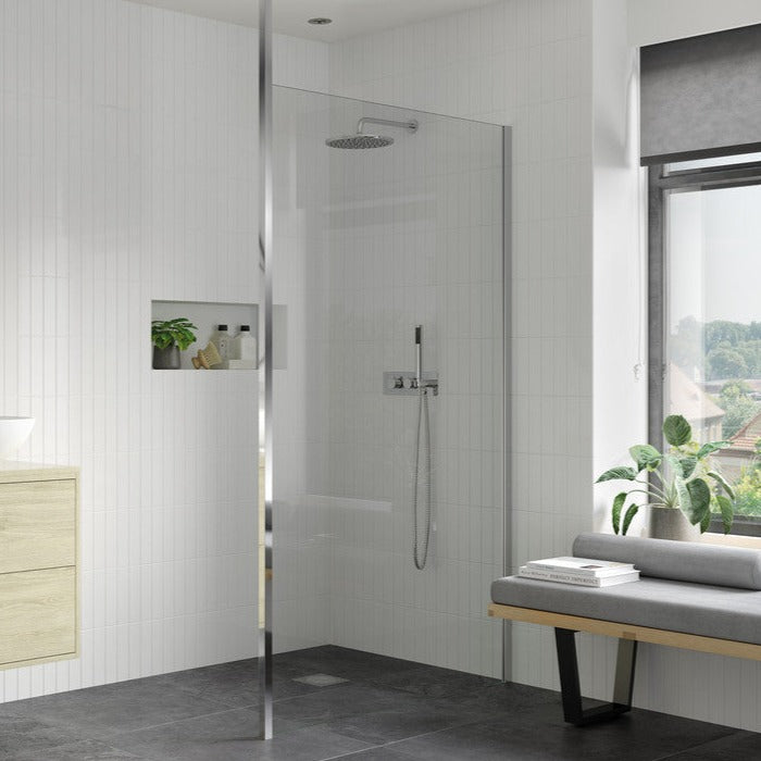 Max8plus 1400mm Wetroom Panel & Floor-to-Ceiling Pole