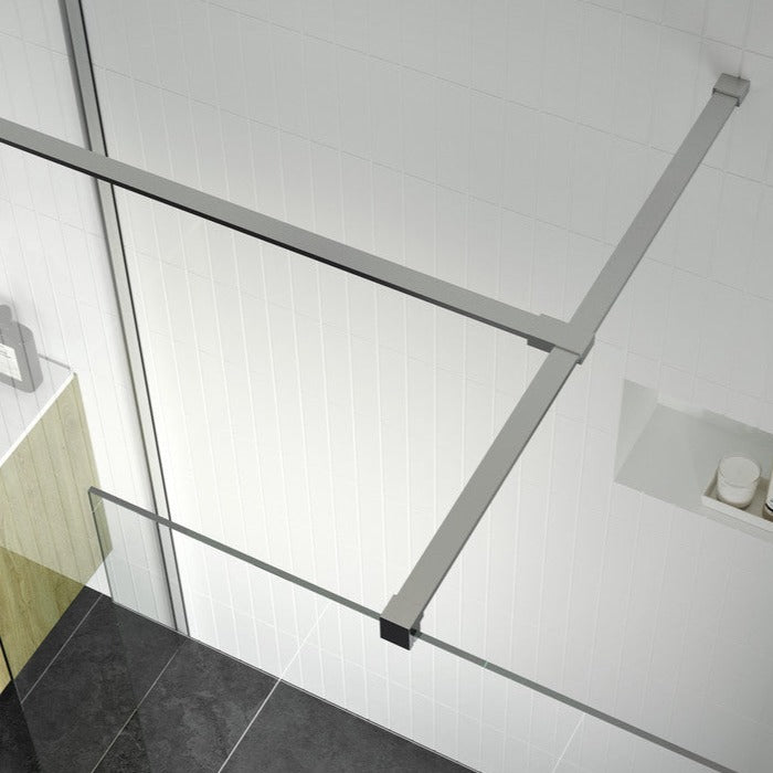 Max8plus 1400mm Wetroom Panel & Support Bar - Chrome