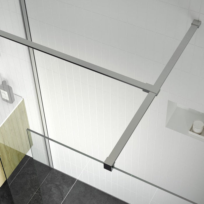 Max8plus 800mm Wetroom Panel & Support Bar - Chrome