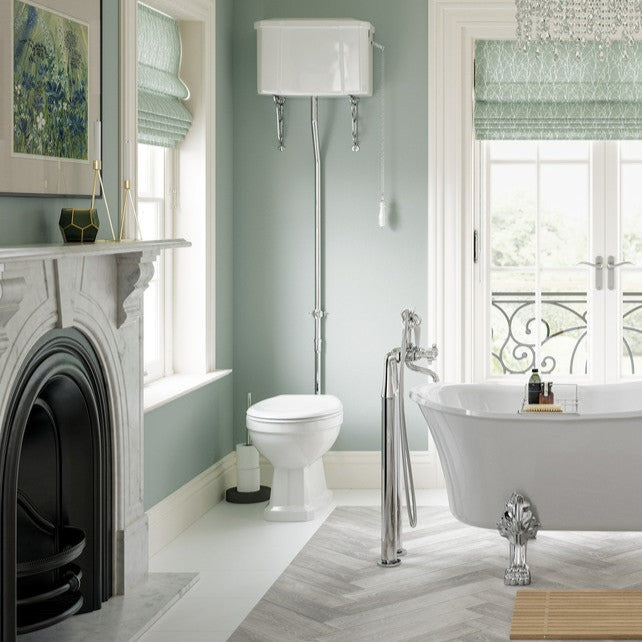 Berlington Traditional Back To Wall WC & Chrome Soft Close Seat