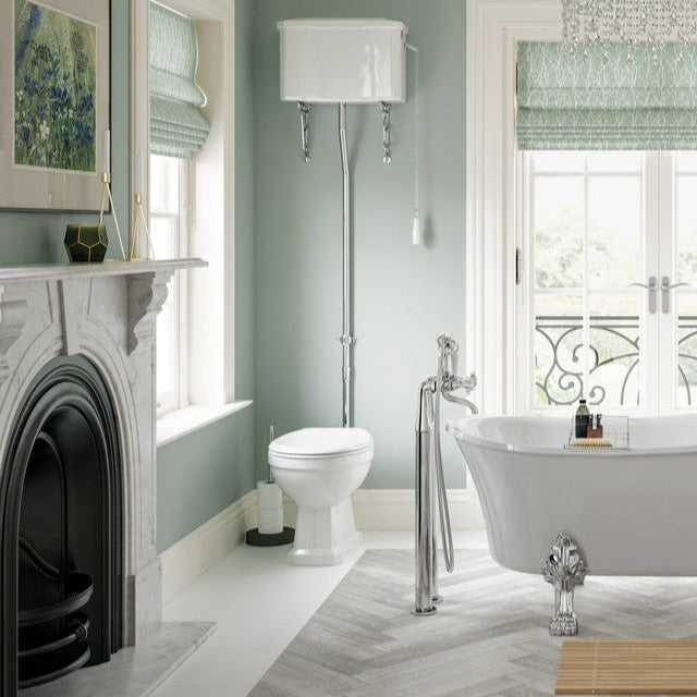 Berlington Traditional Back To Wall WC Brushed Brass Finish & Soft Close Seat