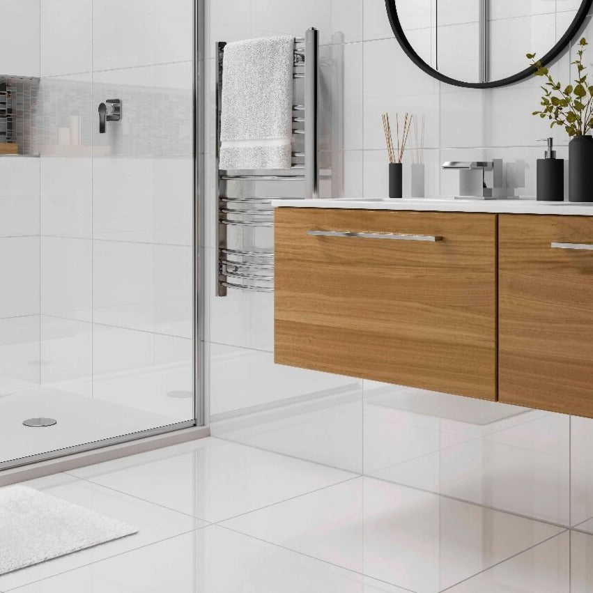 Space White Porcelain Tile 60x60cm-Verona-P10611