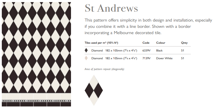 Original Style Victorian St Andrews Pattern