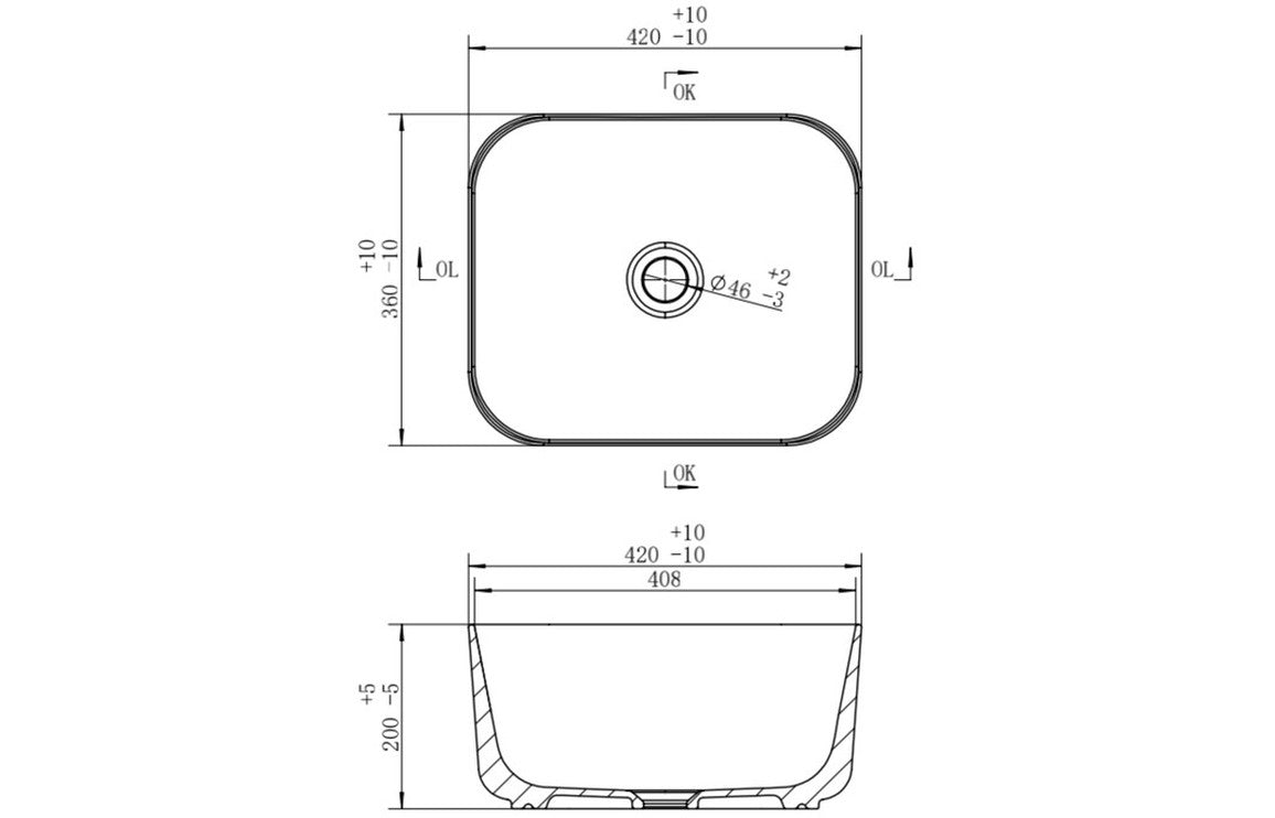 Bryn Deep 420mm Washbowl