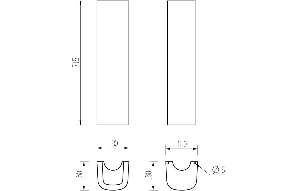 Tammy 550x400mm 1TH Basin & Full Pedestal