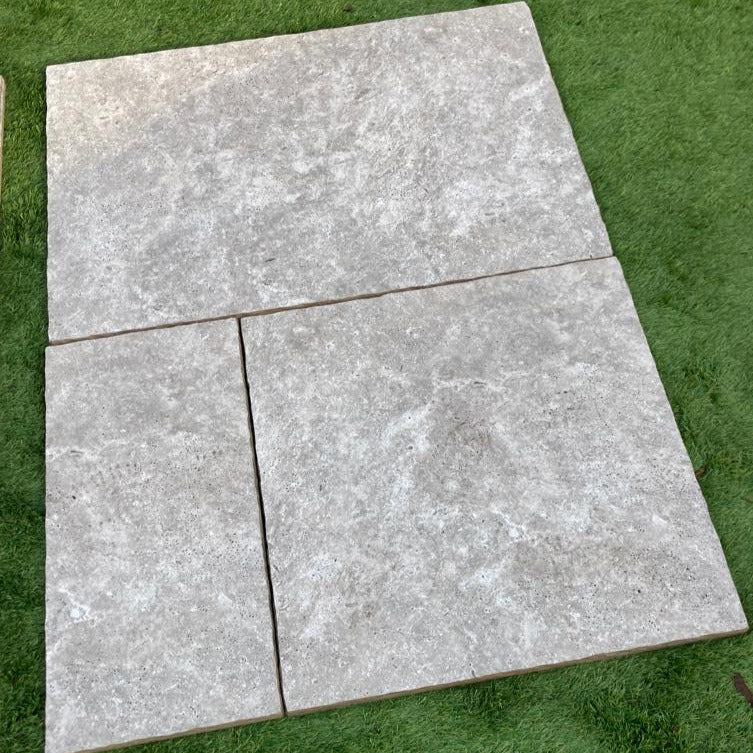 Tumbled Travertine Silver Project Pack Outdoor Slab