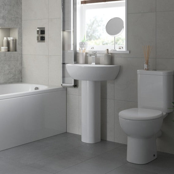 Tammy 450x400mm 1TH Basin & Semi Pedestal