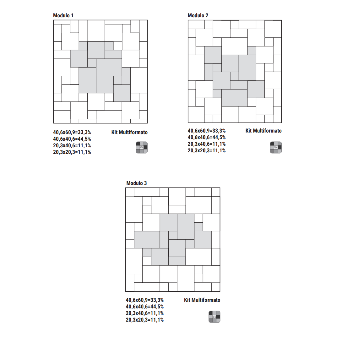 Sandringham White Stone Effect Modular Porcelain Floor TIle Set