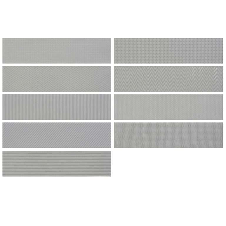 Verona Crafted Gradient Patterns Grey Ceramic Tile 7.5x30cm