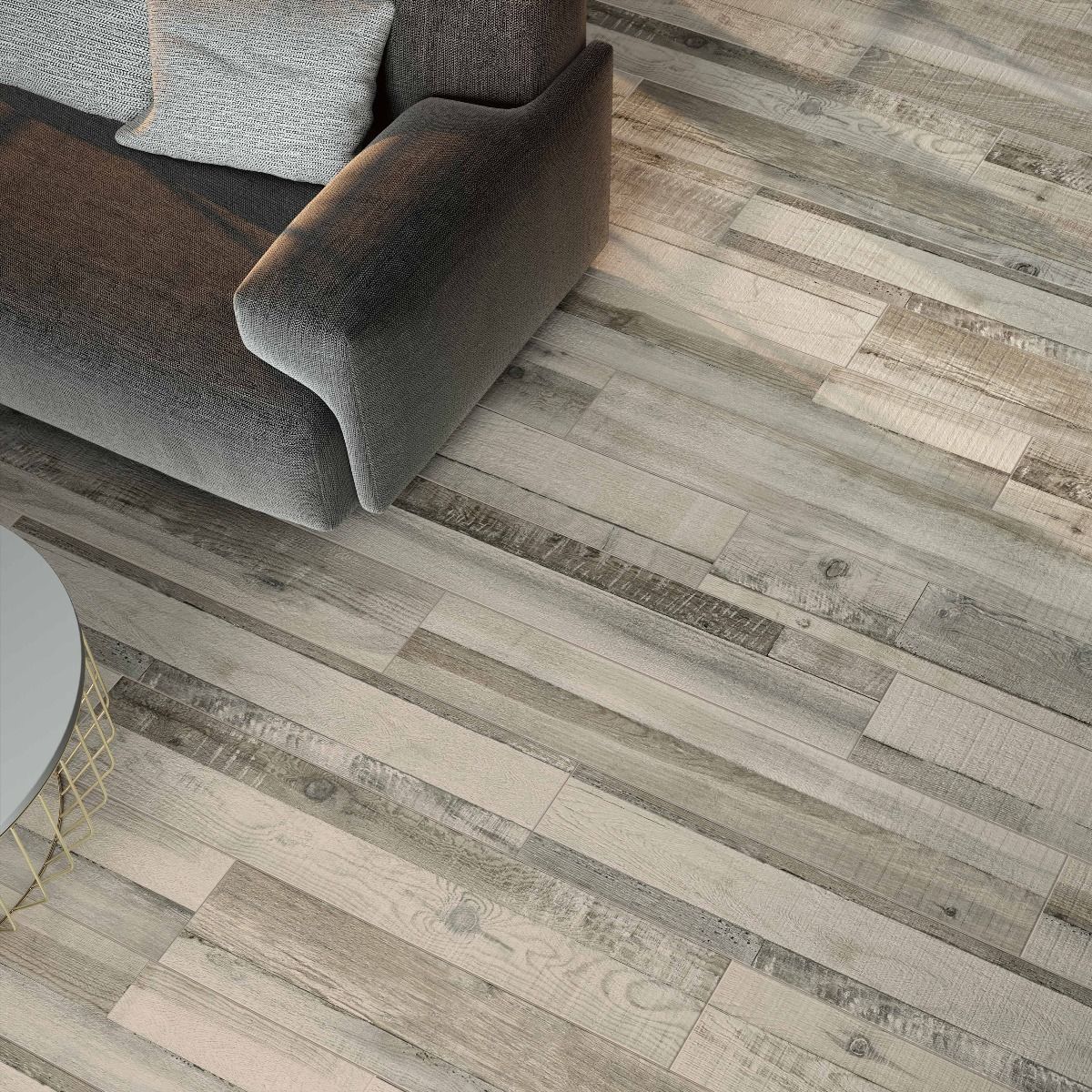 Darwin Grey Wood Effect Porcelain Tile 20x114cm