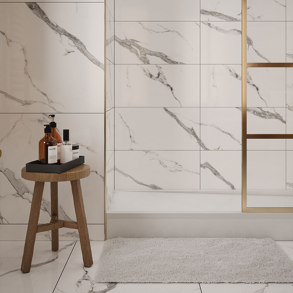 Hera Marble Glazed Porcelain Marble Effect Tile 60x60cm