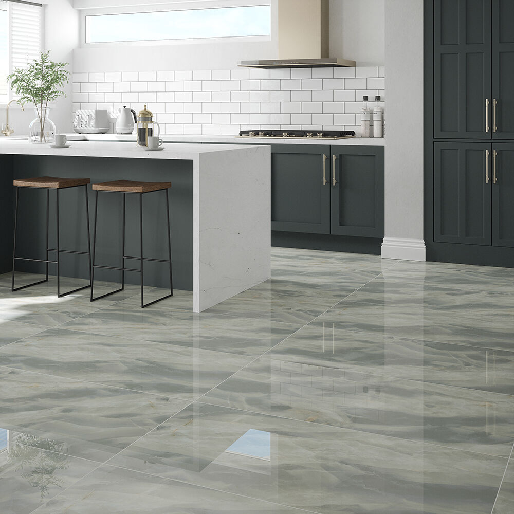 Verona Aphrodite Emerald Glazed Porcelain Wall & Floor Tile 60x120cm