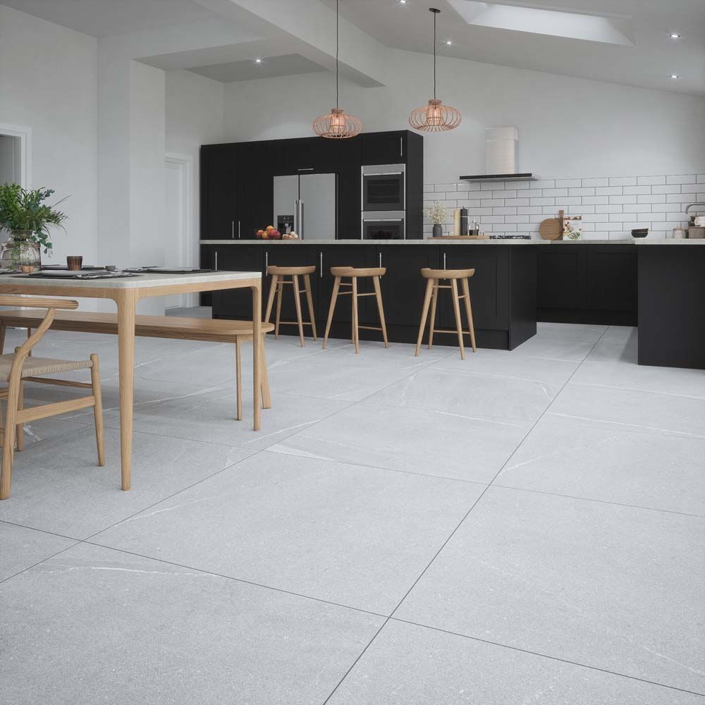 Grande Eastford Grey Matt Porcelain Wall & Floor Tile 100x100cm