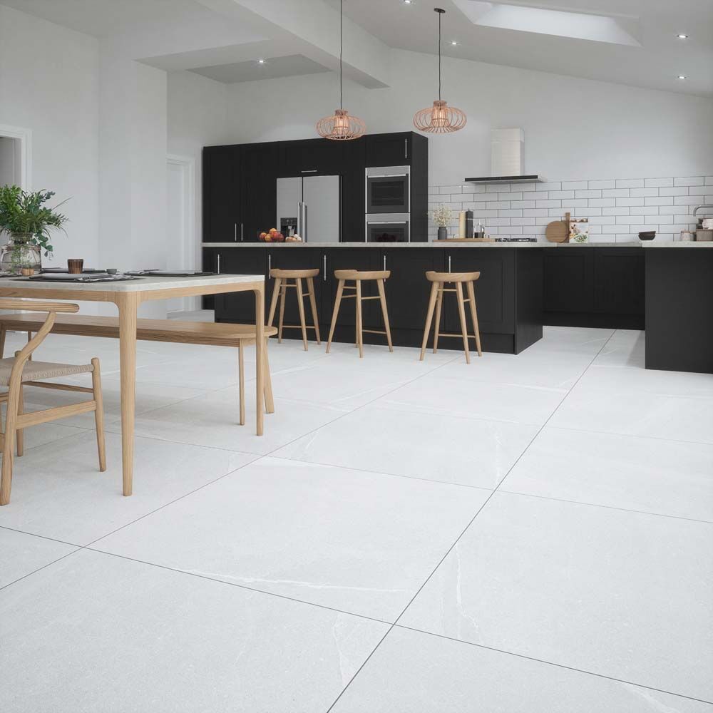 Grande Eastford Pearl Matt Porcelain Wall & Floor Tile 100x100cm