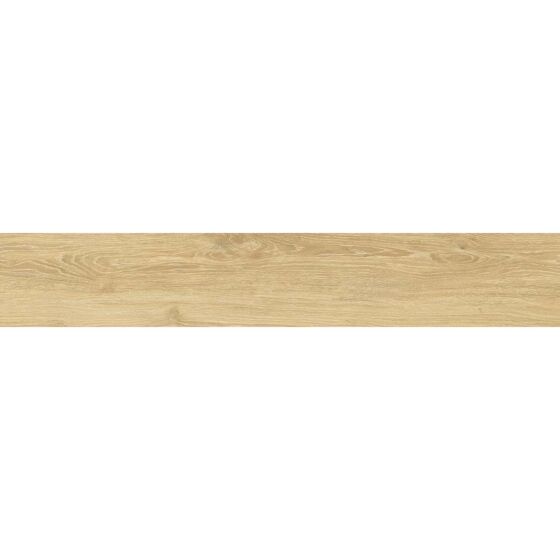 Kinabalu Light Oak Wood Effect Matt Glazed Porcelain Wall & Floor Tile 20x120cm