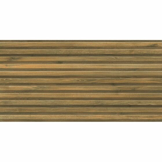 Kinabalu Dark Oak Wood Effect Matt Glazed Porcelain Panel 60x120cm