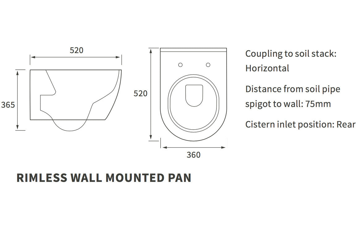 Colleen Rimless Wall Hung WC & Soft Close Seat