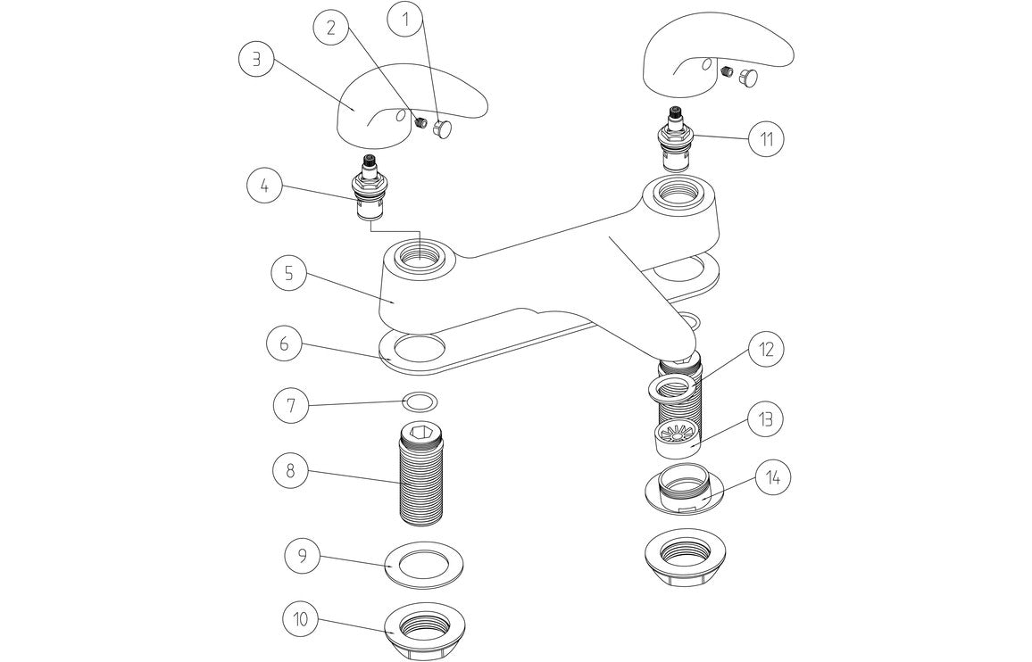 Aiora Low Pressure Bath Filler - Chrome-Bath Taps-CAPTA4141-
