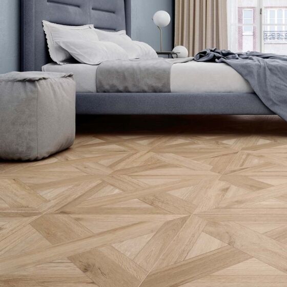 Argyll Parquet Oak Porcelain Wood Effect Tile 60x60cm