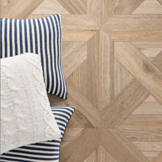 Argyll Parquet Oak Porcelain Wood Effect Tile 60x60cm