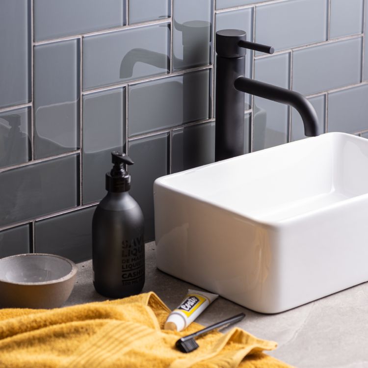 Original Style Glassworks Avon Clear Glass Brick Tile 8x15cm