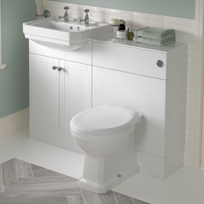 Berlington Traditional Back To Wall WC & Chrome Soft Close Seat-Toilets-DIPTP0180-