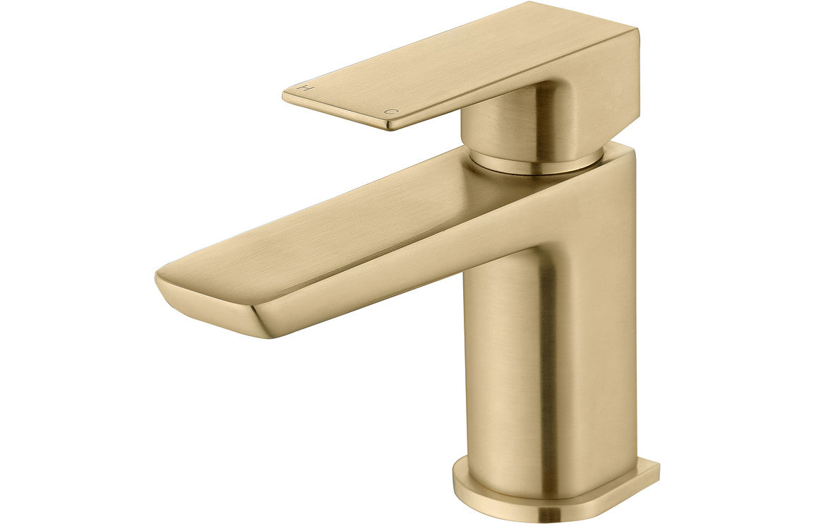 Bettola Cloakroom Basin Mixer - Brushed Brass-Basin Taps-DITS1330-