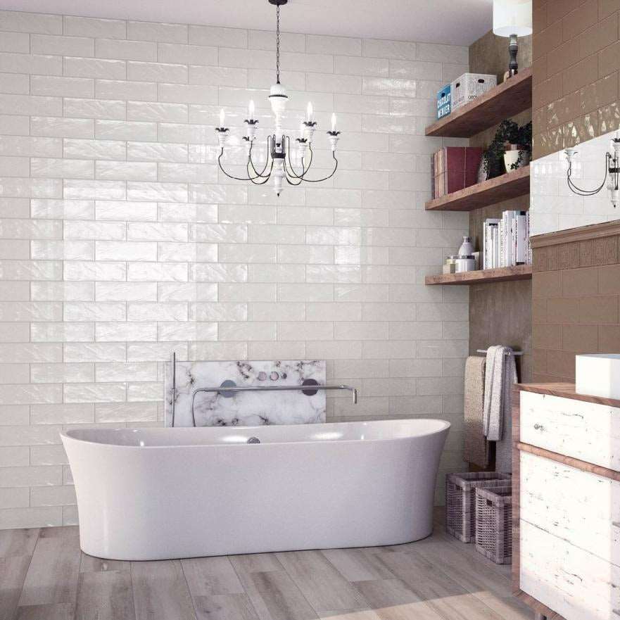 Boulevard White Wall Tile 10x30cm