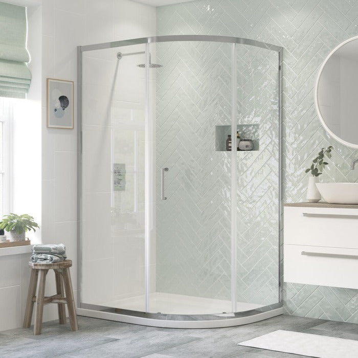 Capital8 1000x800mm 1 Door Offset Quadrant-Shower Enclosures-CAPCS0813-