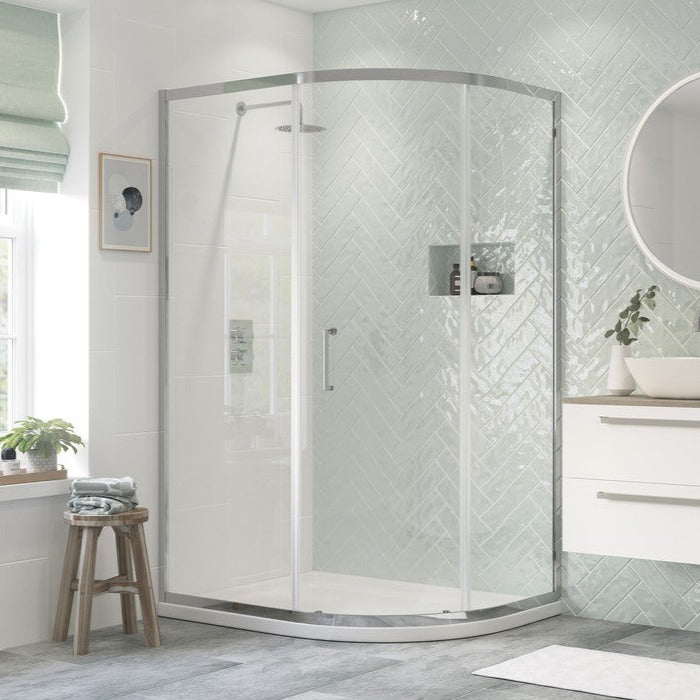 Capital8 1200x800mm 1 Door Offset Quadrant-Shower Enclosures-CAPCS0388-