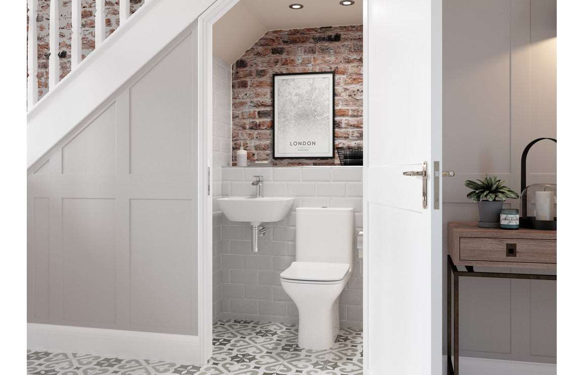 Cerys 450x320mm 1TH Cloakroom Basin & Bottle Trap-Basins-DIPBP1140-