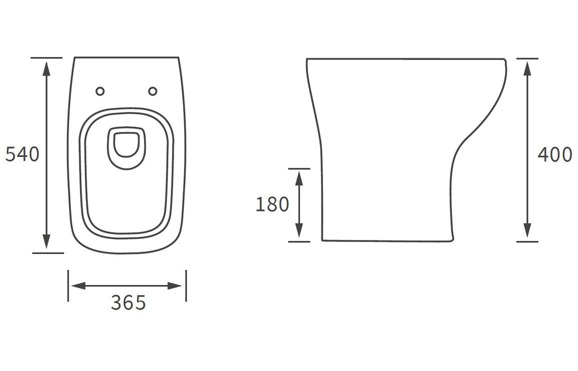Cerys Back To Wall WC & Soft Close Seat-Toilets-DIPTP0172-