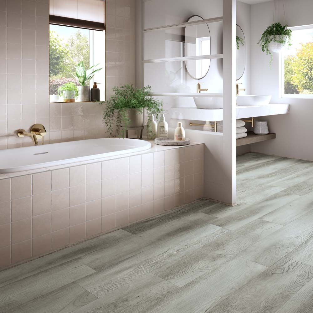 ClickLux Click-Fit Premium Luxury Vinyl Tiles Ash Grey 23x122cm