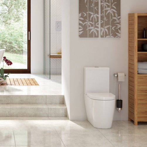 Colleen Rimless Close Coupled Fully Shrouded Comfort Height WC & Soft Close Seat-Toilets-DIPTP0294-