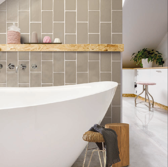 Cottage Mink Matt Ceramic Wall Tile 7.5x15cm