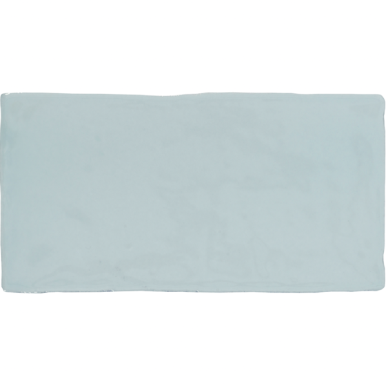 Cottage Sky Blue Gloss Porcelain Wall and Floor Tile 7.5x15cm