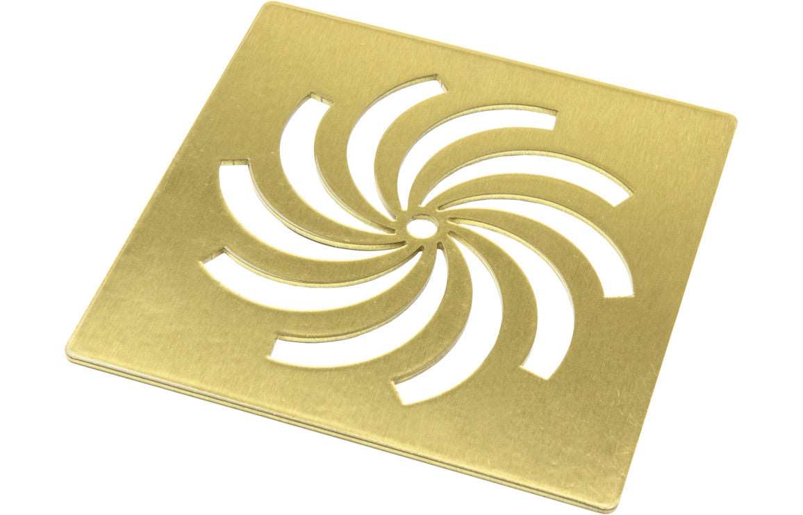 Designer Shower Tray Waste - Brushed Brass-Shower Trays-DIEA0038-