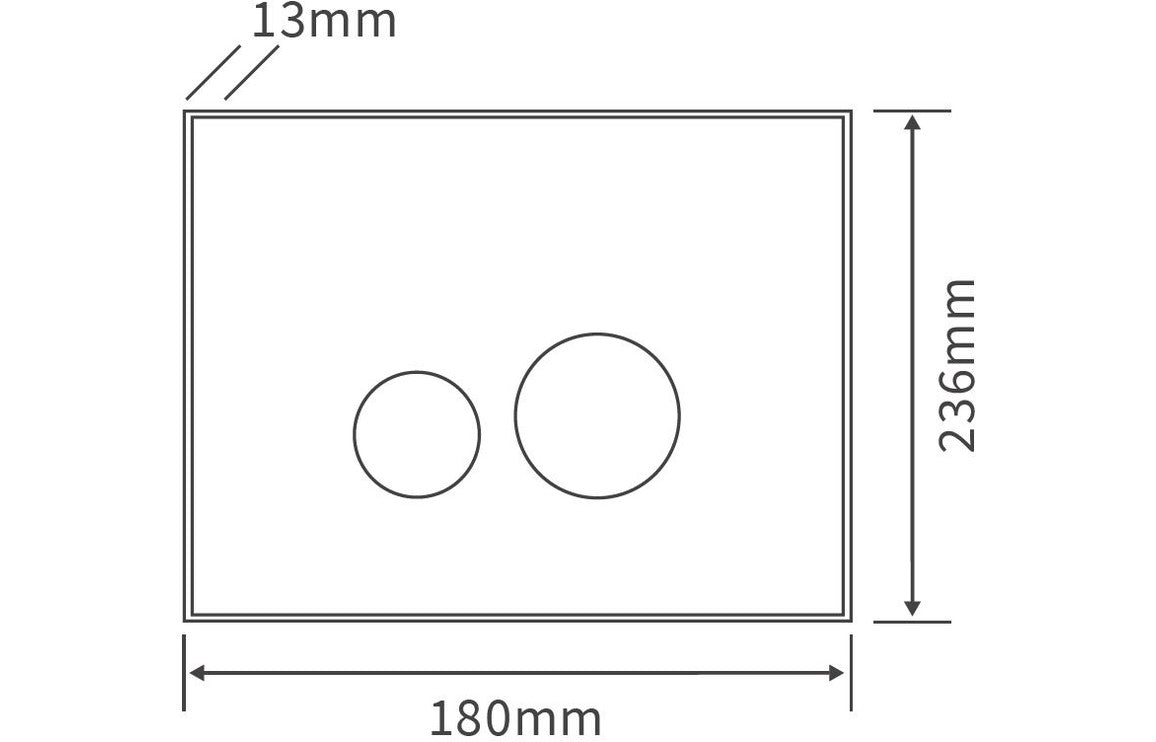 Dual Flush Plate Round Design White-Frames, Flushplates & Cisterns-DIAC0294-