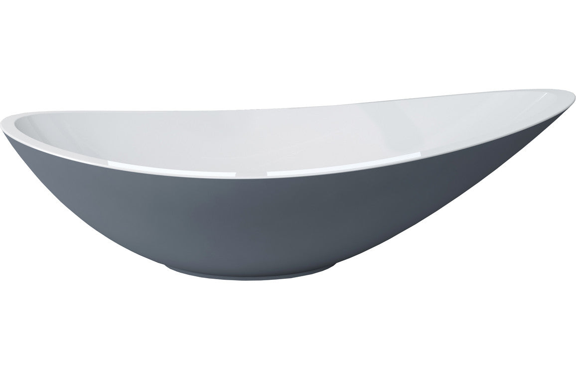 Emmie 564x323mm 0TH Resin Washbowl - Grey-Basins-DIPB0014-