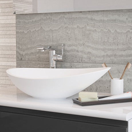 Emmie 564x323mm 0TH Resin Washbowl - White-Basins-DIPB0014-