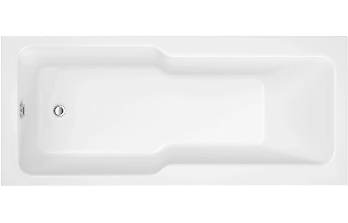 Evolve Straight Shower Bath 1700x750mm with Legs-Baths-CAPAB0567-
