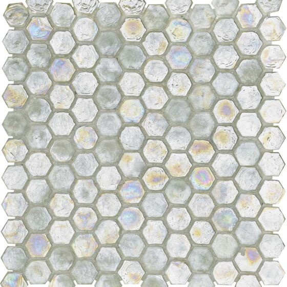 Verona Casado Ice Hexagon Glass Mosaic Wall Tile 25x25cm