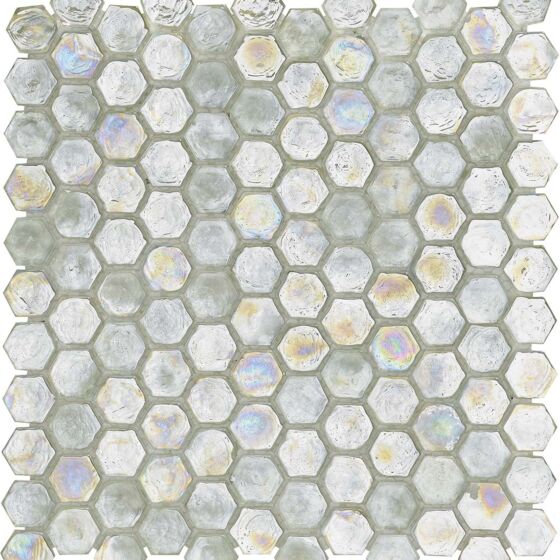 Casado Ice Hexagon Glass Mosaic Wall Tile 25x25cm