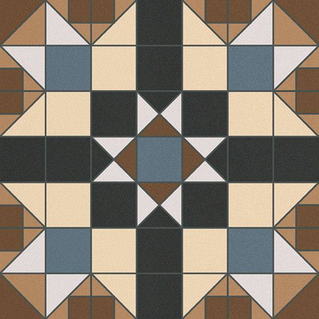 Harrogate Multicolour Victorian Patterned Ceramic Wall and Floor Tile 45x45cm